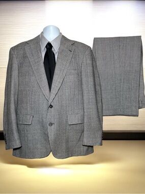 Ermenegildo Zegna Gray Glen Plaid Two-Piece Suit